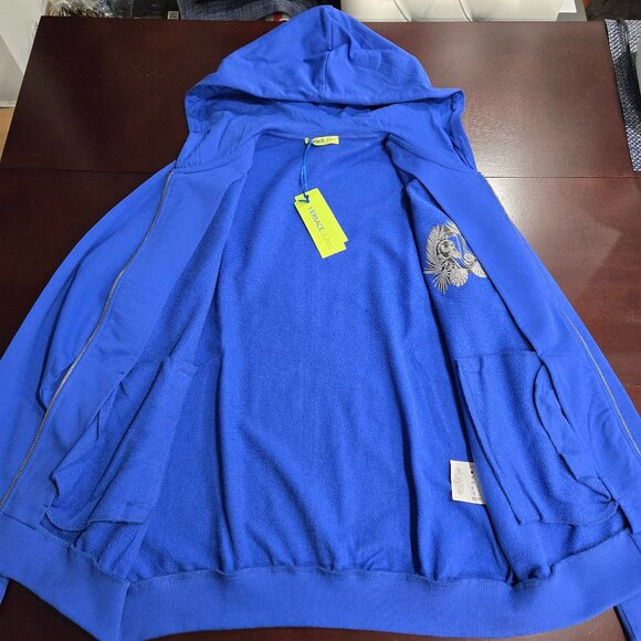 Versace Jeans Logo-Embroidered Zip-Up Hoodie - Picture 9 of 13